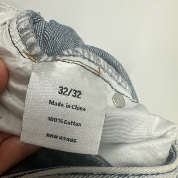 Artsy Upcycled Hippie Jeans Patchwork Painted Rum Woodstock Sz 32 - Picture 4 of 5